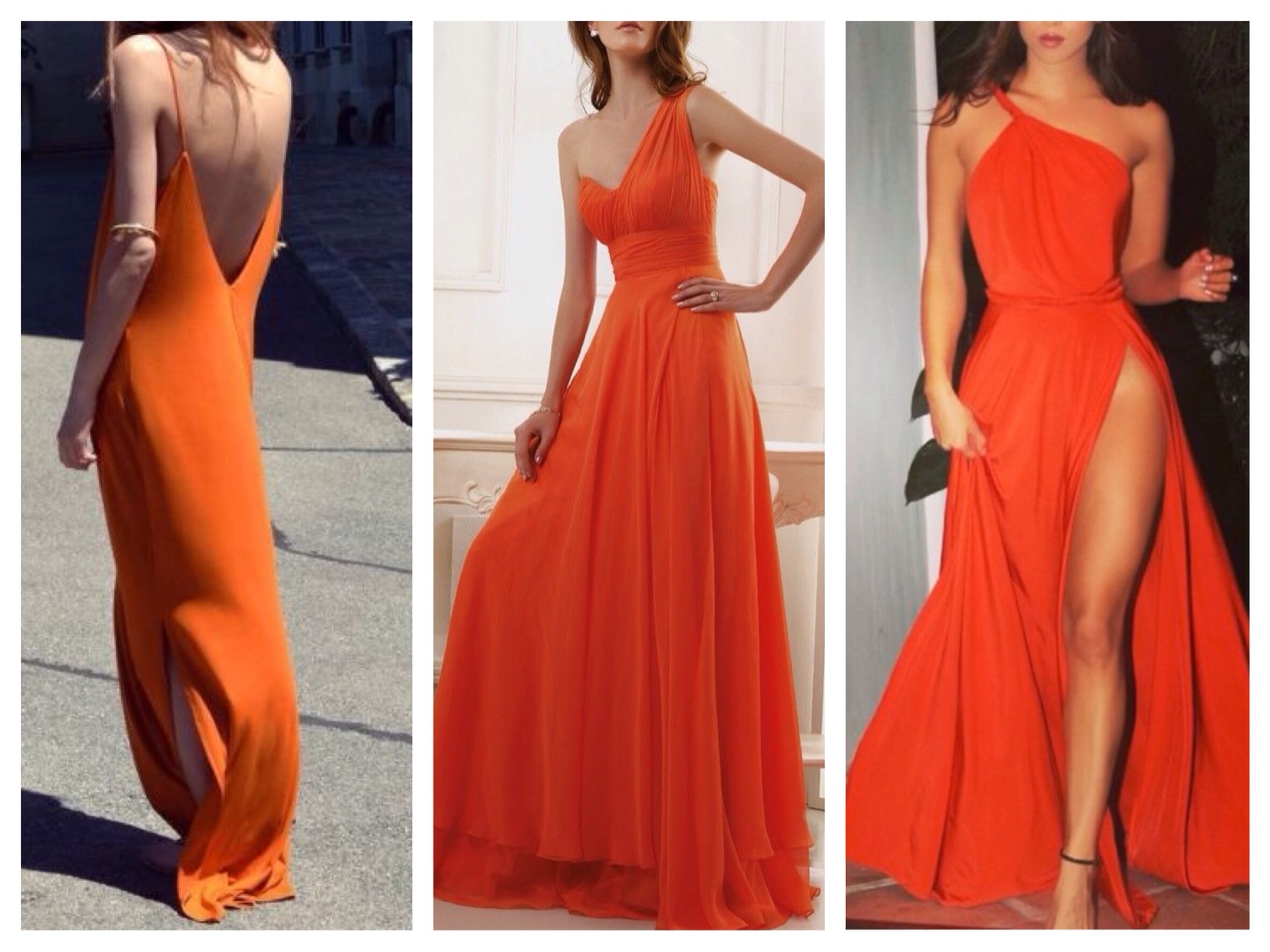 Платья оранжевого цвета